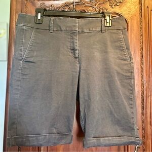 LOFT navy blue Roll-Cuff Bermuda Shorts